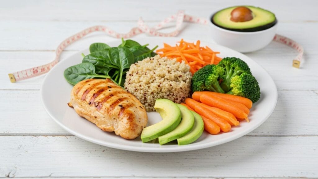 Eat Well-Balanced Meals of Protein, Carbs, Fat, and Fiber