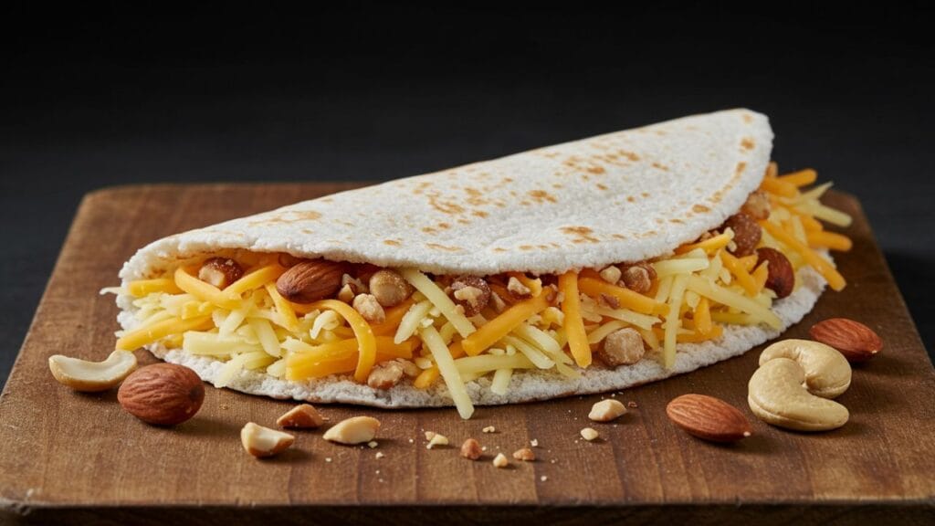Tapioca with Cheese and Nuts