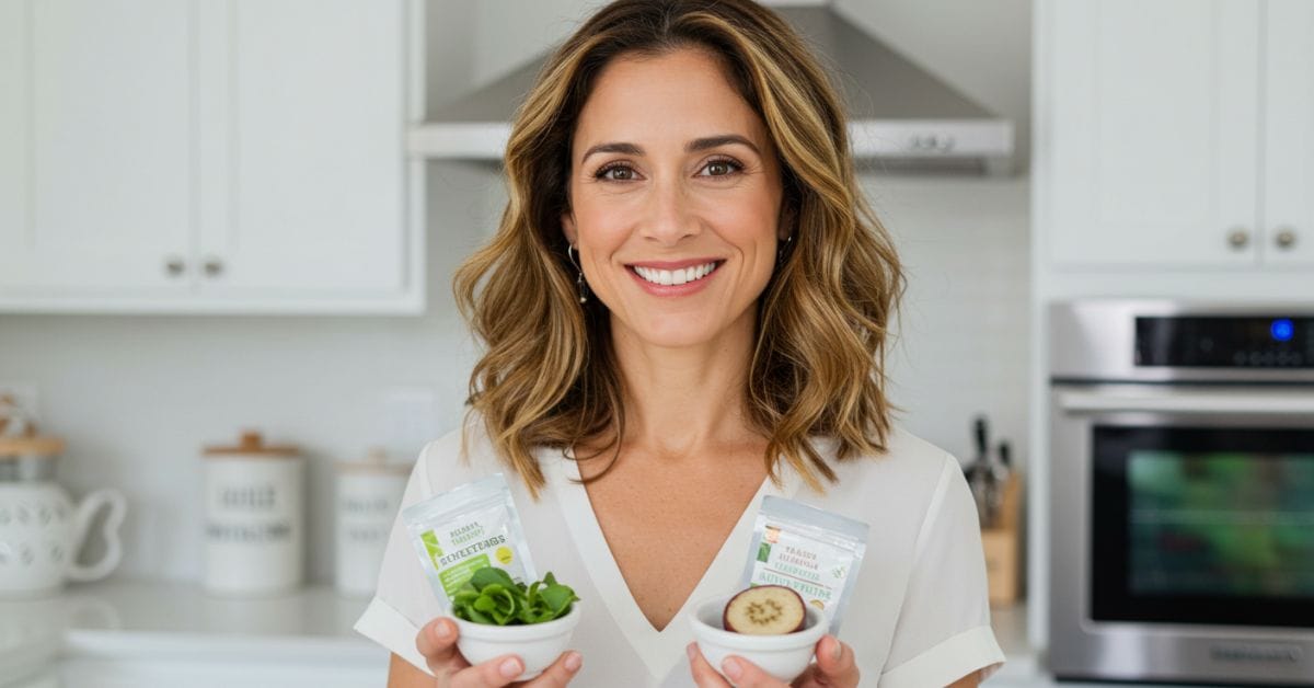 Laura Collins with natural sweeteners: Stevia and monk fruit - Great for diabetes.