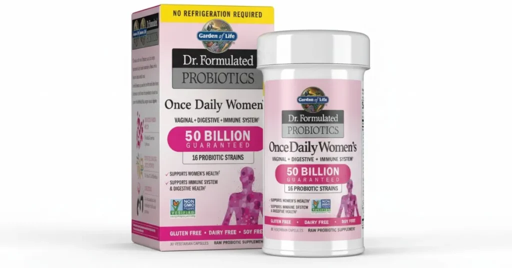 Garden of Life Once Daily Women’s Probiotic 50 Billion — daily digestive and vaginal health probiotic for women