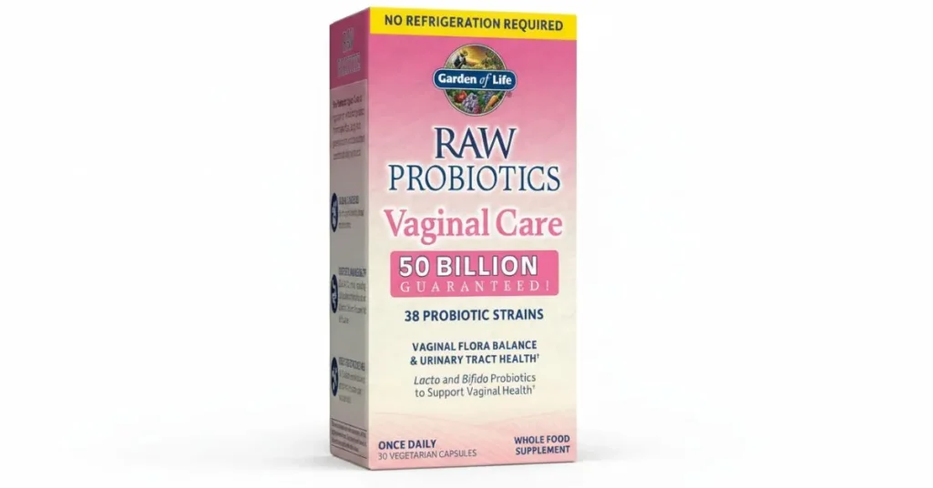 Garden of Life Raw Probiotics for Women's Vaginal Care with Acidophilus, Shelf Stable Probiotic Promotes Yeast Balance, Vaginal, Urinary Tract Health, 30 Vegetarian Capsules