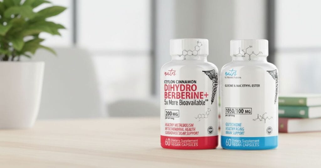 Nature's Fusions Dihydroberberine 200mg (60 Capsules) - GlyNAC-ET (60 Capsules) Bundle