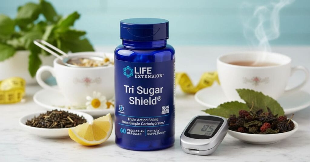 Life Extension Tri Sugar Shield: natural support for stable blood sugar and energy.