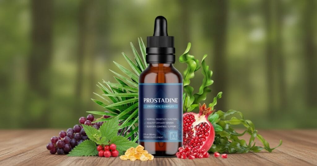 Visual of natural ingredients used in Prostadine formula.