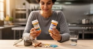 Comparing prescription glucose medications and natural supplements including cinnamon, berberine, and green tea for blood sugar support at home