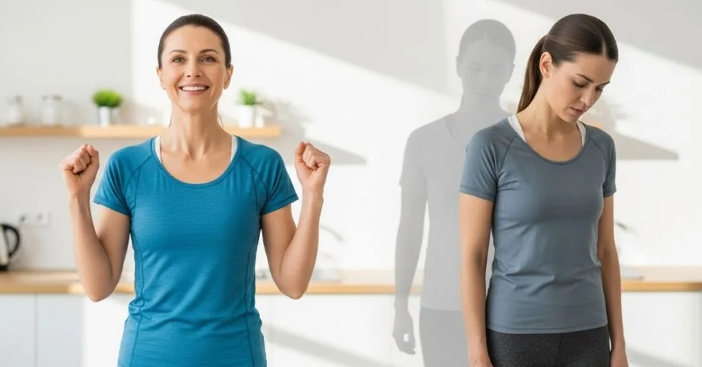 person improving energy levels by stabilizing blood sugar and healthy lifestyle habits