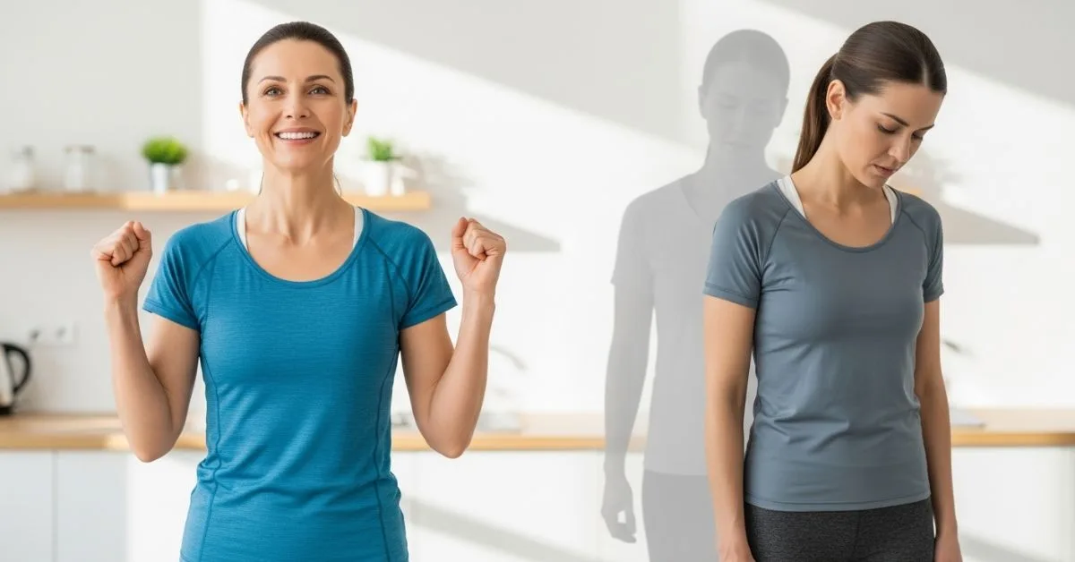 person improving energy levels by stabilizing blood sugar and healthy lifestyle habits